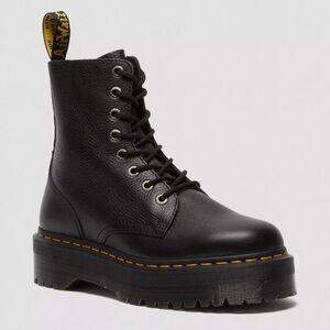 Dr Martens Jadon Pisa Leather Platform  Zip Up Boot in Black Womens 7 EU 38 UK 5